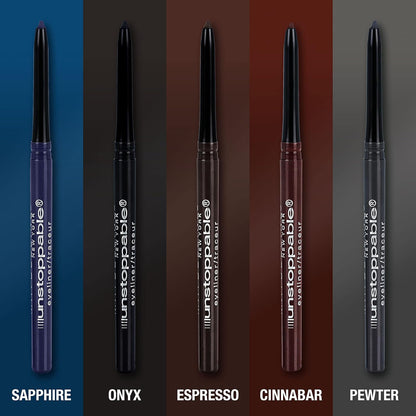Maybelline Unstoppable Waterproof Mechanical Black Eyeliner Pencil, Easy to Apply, Smooth Glide, Up to 24 Hour Wear, Onyx, Pack of 2