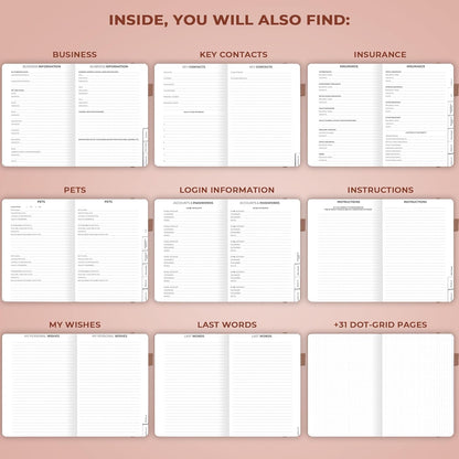 Clever Fox End of Life Planner – Final Arrangements Organizer for Beneficiary, Will Preparation, Last Wishes & Funeral Planning, A5 (Dark Terracotta)