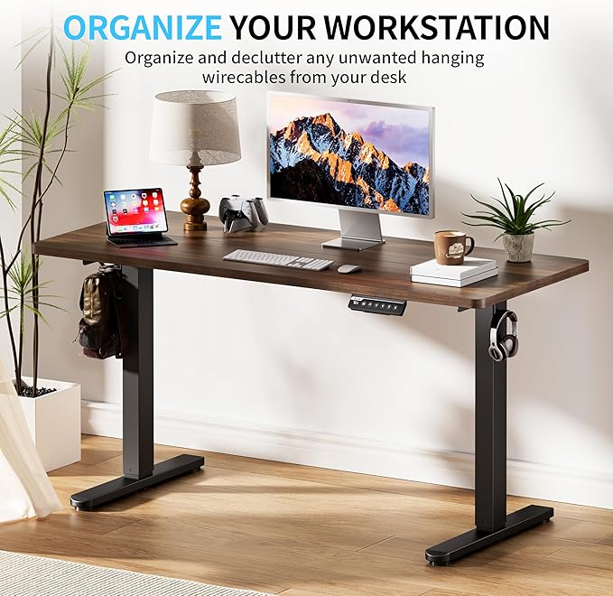 BIZUM Electric Standing Desk, 55x24 inches Height Adjustable Desk, Sit to Stand