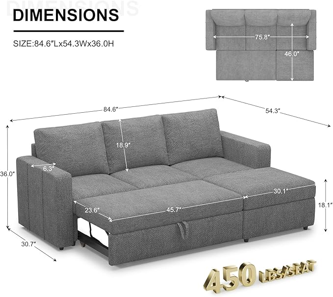 Belffin Modular Sectional Sleeper Sofa