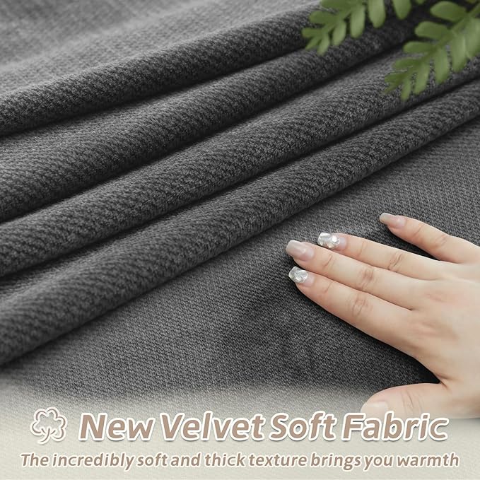 Arfntevss Sectional Recliner Couch Covers Velvet Corner Sectional Sofa Cover