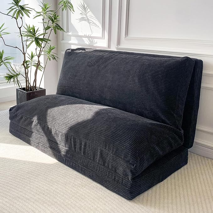 MAXYOYO Folding Sofa Bed, Extra Thick and Long Floor Sofa Convertible Sleeper