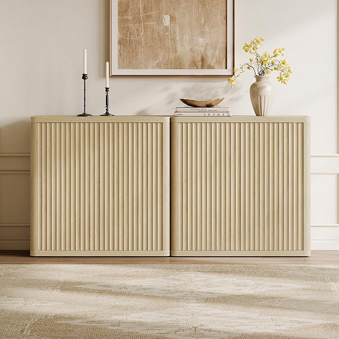 SICOTAS Buffet Cabinet with Storage Sideboard Accent Modern Credenza with Doors