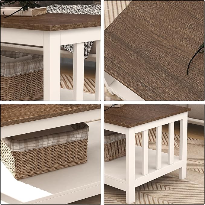 ChooChoo Farmhouse Coffee Table, 40 Inch