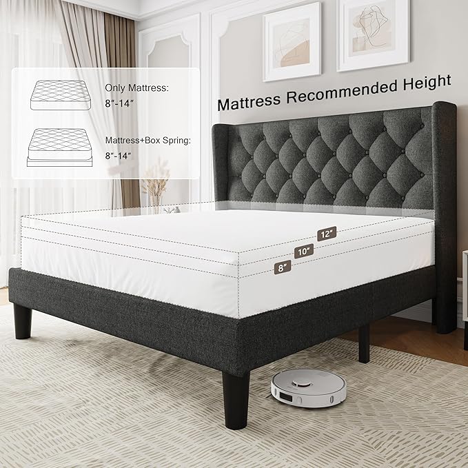 Einhomn Queen Size Platform Bed Frame