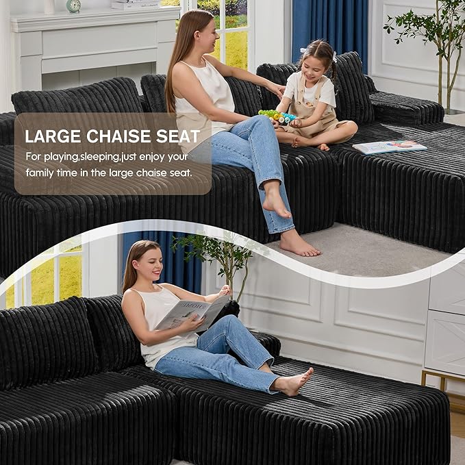 Modular Sectional Sofa Couches L-Shape Couch 3 Seat Modular Sofa Memory Foam
