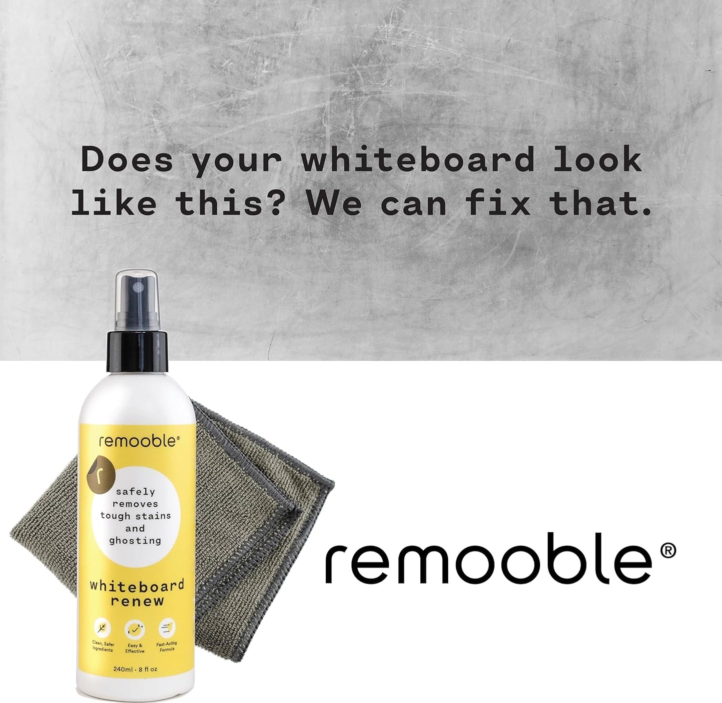 Remooble Dry Erase Whiteboard Cleaner 1 Gallon (4 Pack)