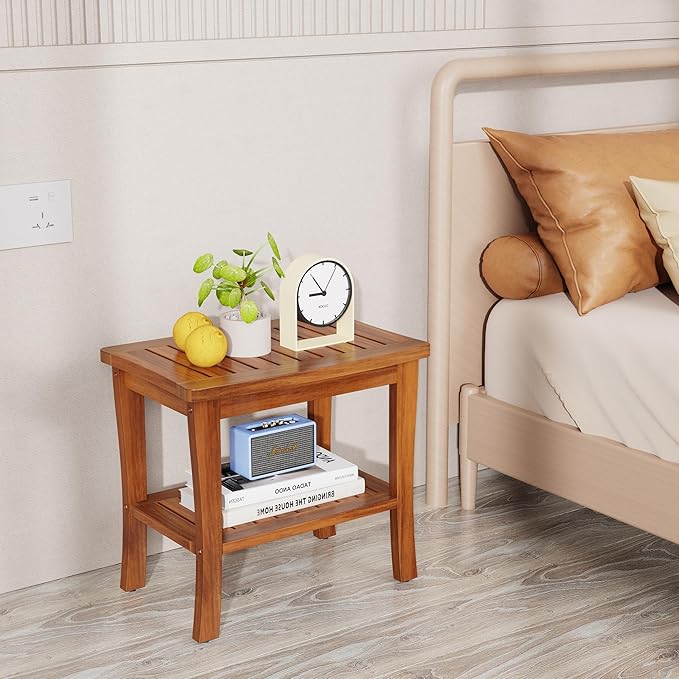 Teak Wood Shower Bench Stool