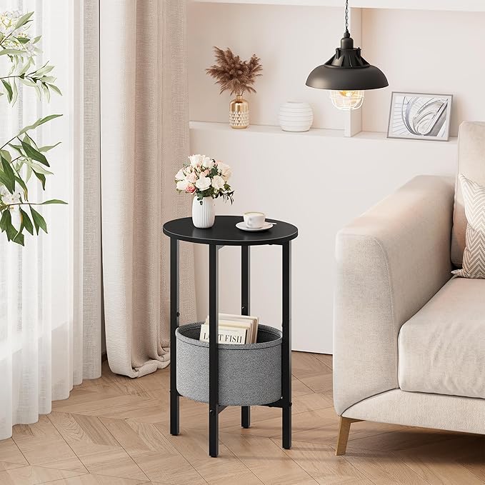 Vagusicc Round Side Table End Table