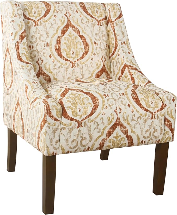 Homepop Home Decor | Upholstered Classic Swoop Arm Accent Chair | Accent Chairs