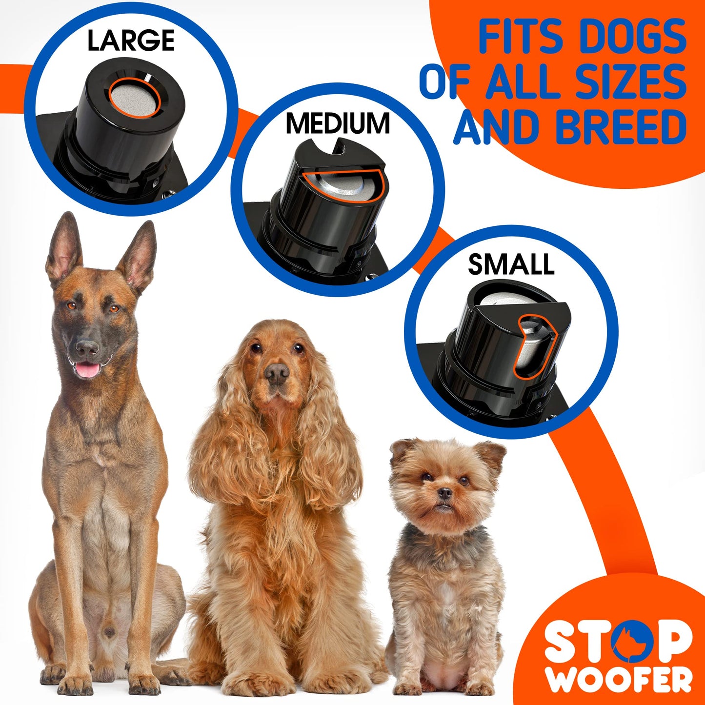 STOPWOOFER Dog Nail Grinder with 2 LED Light for Small Medium Large Dogs - New Version 2-Speed Powerful Electric Pet Nail Trimmer Quiet Painless Paws Grooming - Rechargeable Pet Nail Grinder for Dogs