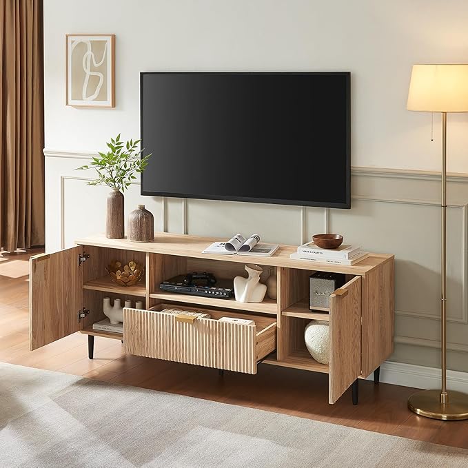 Okvnbjk Modern TV Stand for 65 Inch TV, TV Consoles for Living Room, Media