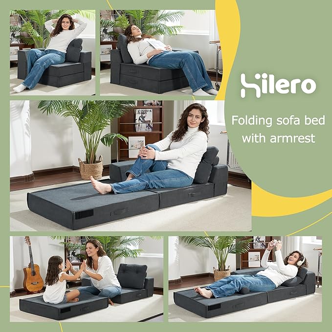 Folding Sofa Bed, 4 in 1 Convertible Sleeper Chair