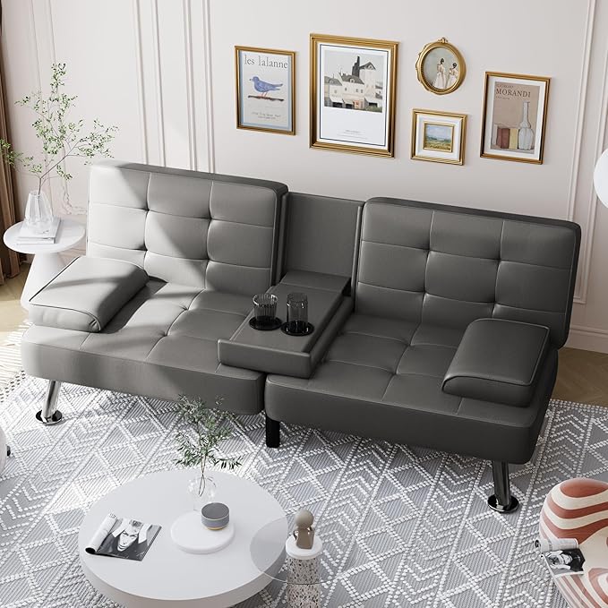 Shahoo Convertible Folding Futon Sofa Bed Sleeper Couch