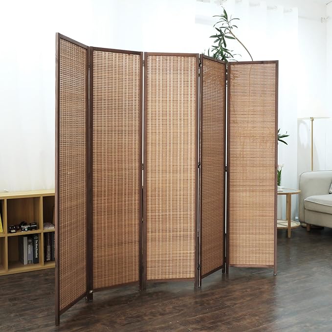 Furnnylane 5 Panel Bamboo Room Divider
