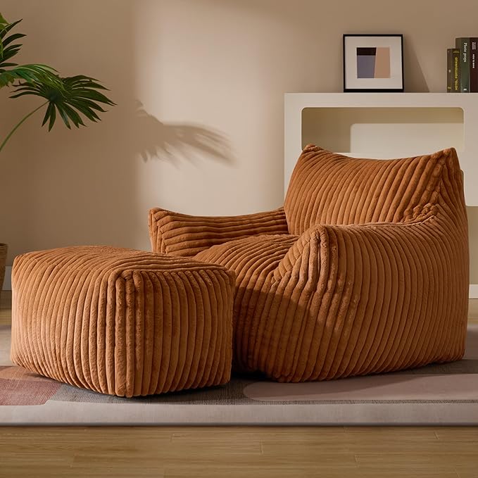 Gericco Oversized Bean Bag Chaise Lounge Chair Indoor