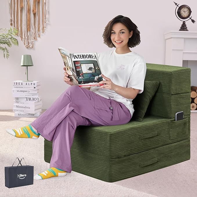 Folding Sofa Bed, 4 in 1 Convertible Sleeper Chair