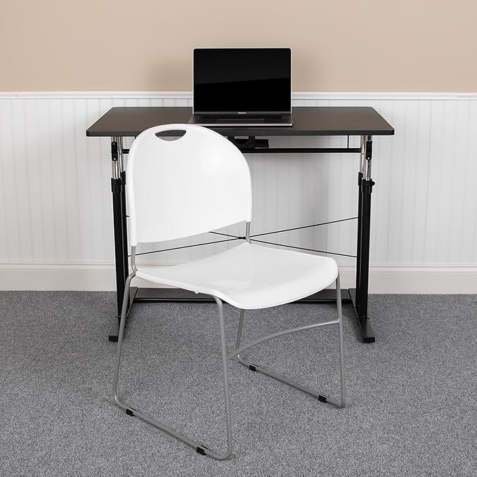 Flash Furniture HERCULES Series 5 Pack 880 lb. Capacity White Ultra-Compact