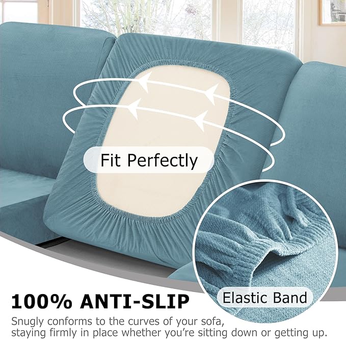 Arfntevss Sectional Couch Covers L Shape Couch Cushion Covers Slipcovers Fitted