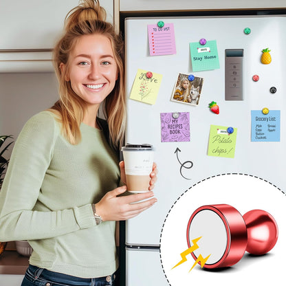 FINDMAG 14Pcs Colorful Fridge Magnets, Small and Strong Magnets for Whiteboard, Magnetic Push Pins for Kitchen, Classroom, Office, Home Decor