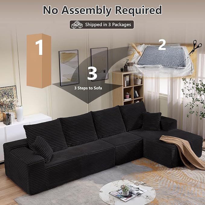 135" Cloud Sectional Couch
