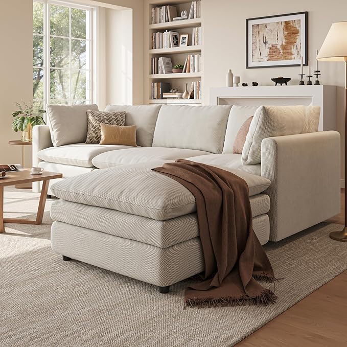 97" Modular Sectional Sofa, L Shaped Cloud Couches