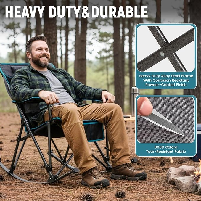 FUNDANGO Oversized Rocking Camping Chair