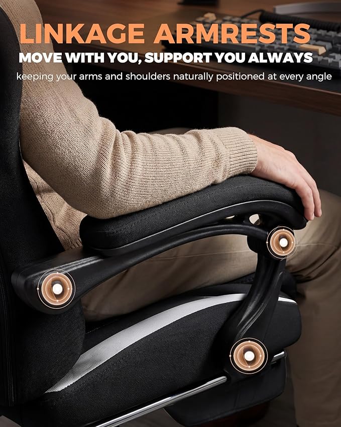 GTPLAYER Gaming Chair with Foot Rest & Pocket Spring Cushion, Ergonomic High