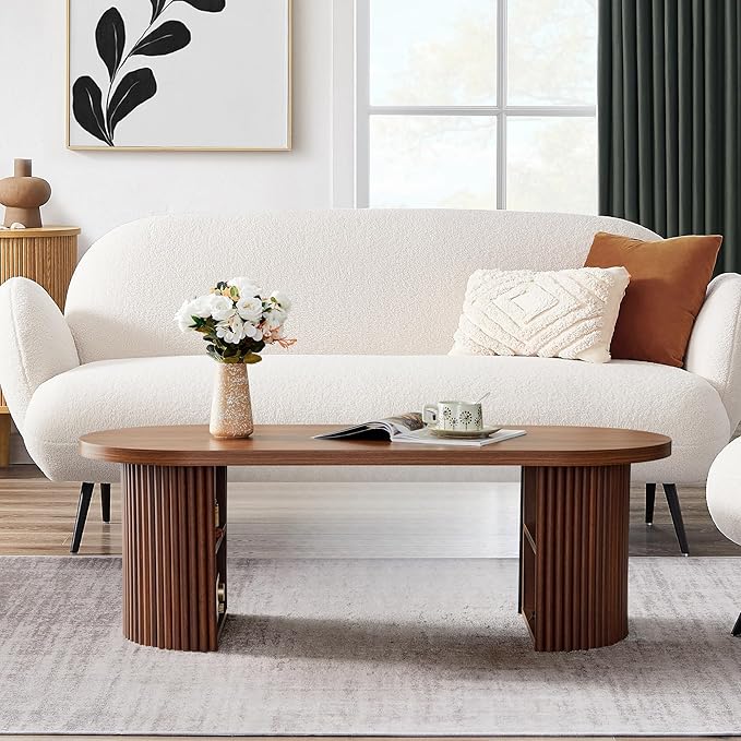 Oval Fluted Coffee Table