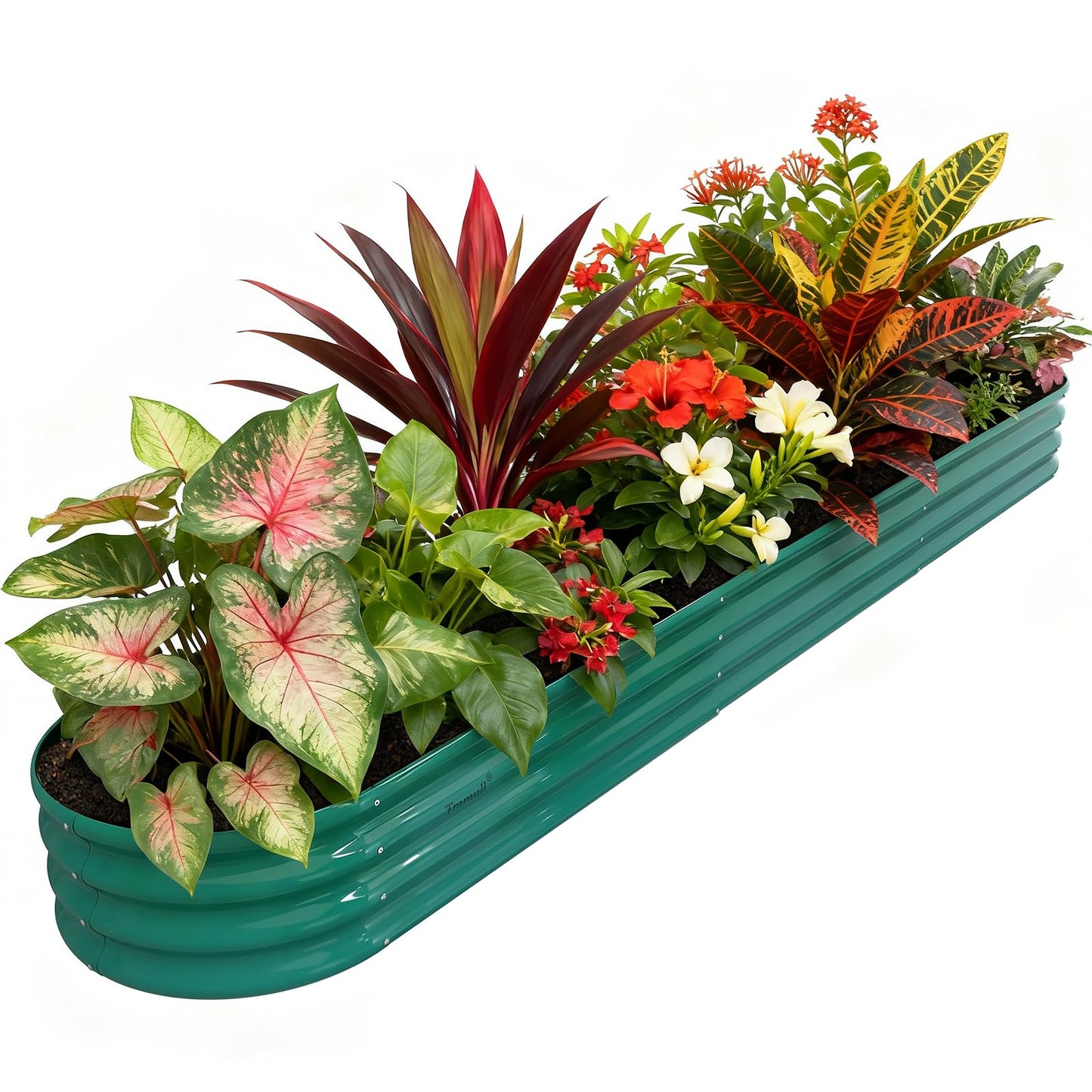 12x2x1 ft Raised Garden Bed, 12" Tall Galvanized Metal Raised Beds for Gardening Kit, Large Above Ground Planters Boxes for Outdoor Plants Vegetables, Flowers, Herbs, Fruits, Rust Resistant, Green