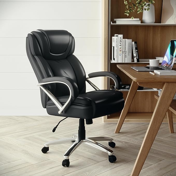 Flash Furniture HERCULES Series Big & Tall 500 lb. Rated Black LeatherSoft