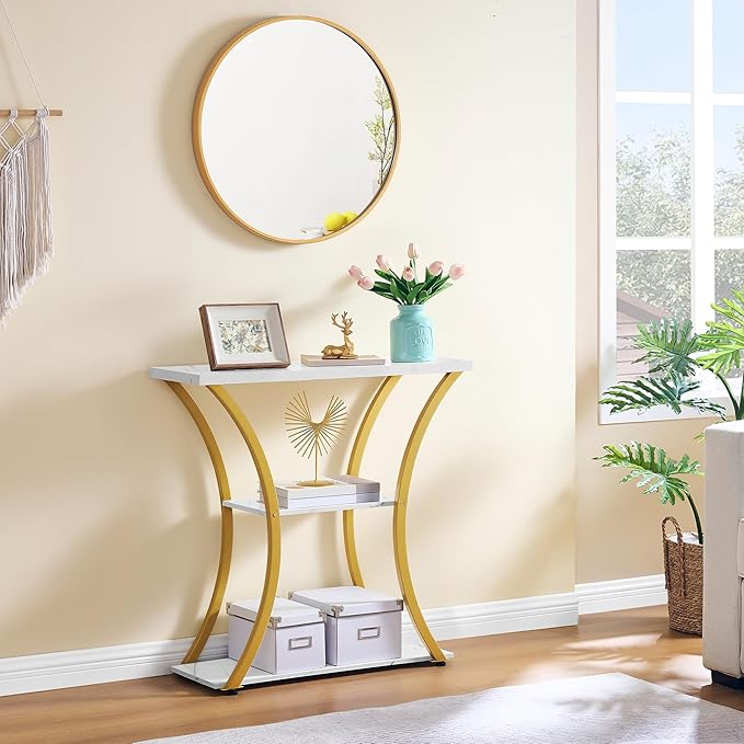 Hoctieon 3 Tier Console Table