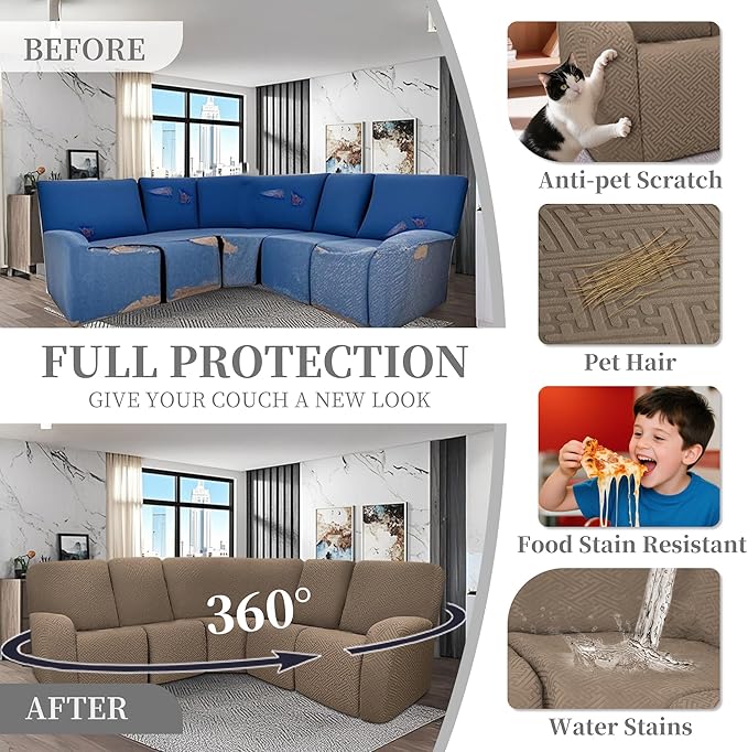100% Waterproof Sectional Recliner Couch Covers