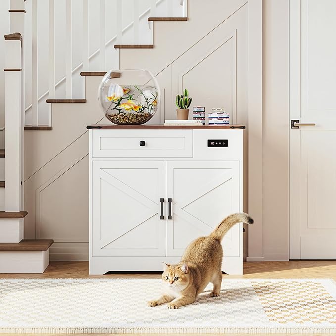LIKIMIO 31.5" Smart Cat Litter Box Enclosure
