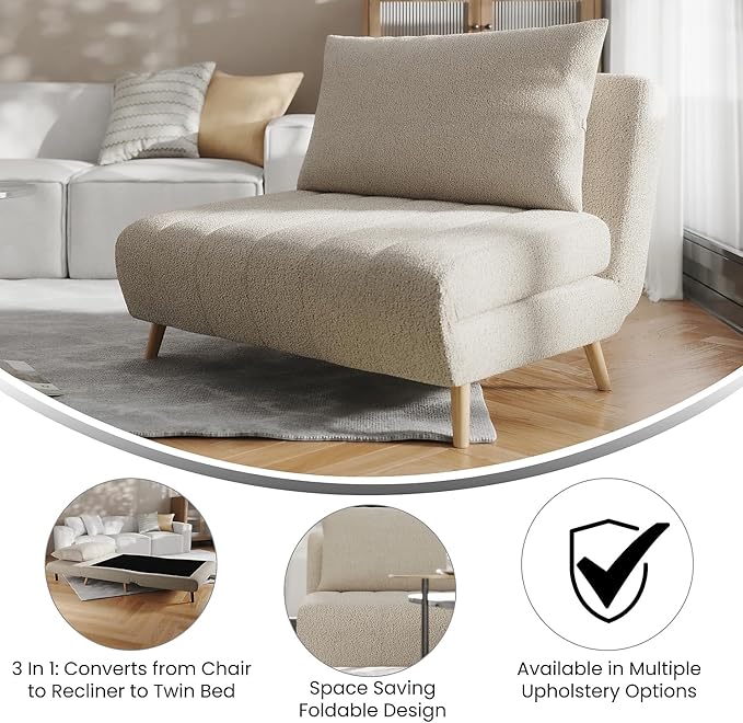 Flash Furniture Shaw Tri-Fold Convertible Sleeper Chair