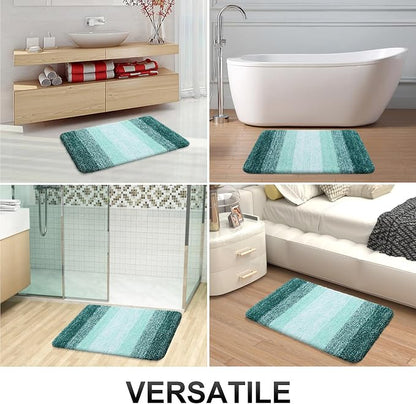 OLANLY Large Bathroom Rugs Mat 40x24, Extra Soft Absorbent Microfiber Bath Rugs, Rubber Backing, Quick Dry, Washable Bath Mat for Bathroom Floor, Tub and Shower, Home Decor Accessories, Blackish Green