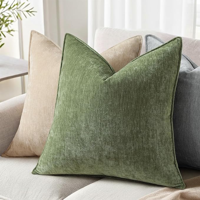decorUhome Summer Couch Euro Sham Throw Pillow Covers 24x24 Set of 2,