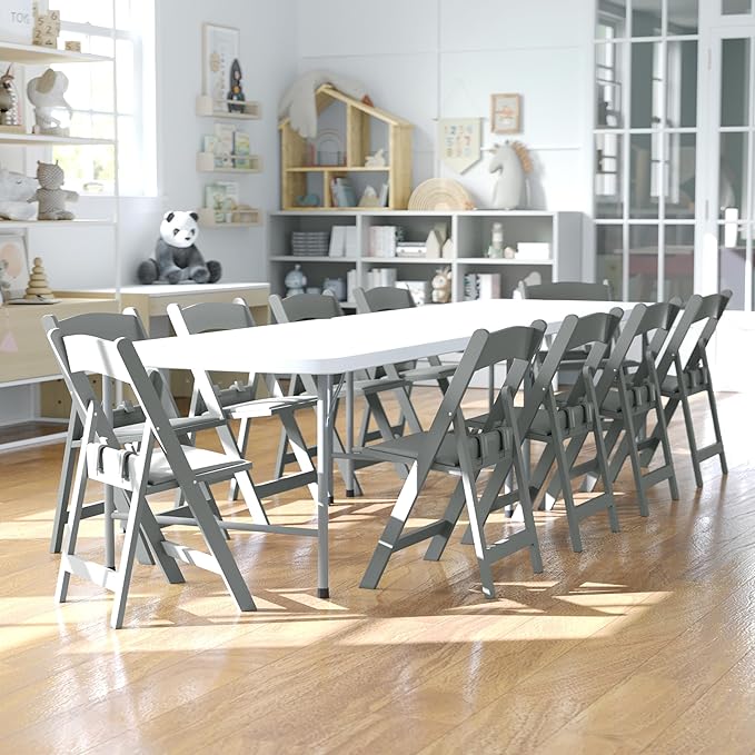 Flash Furniture Hercules Set of 2 Kids Gray Resin Folding Chairs