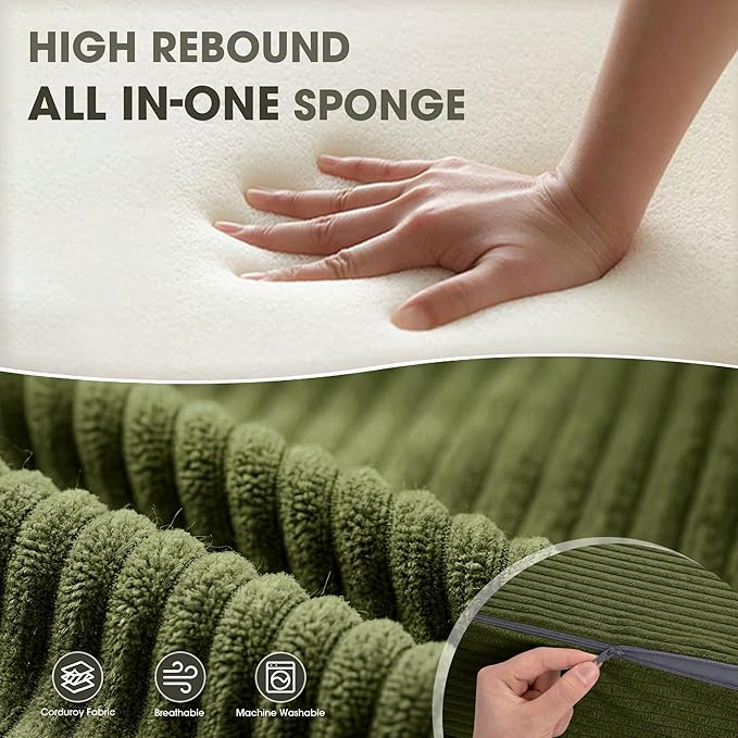 Kasunpul Folding Sofa Bed with Pillow, Memory Foam Fold Out Chair Bed,