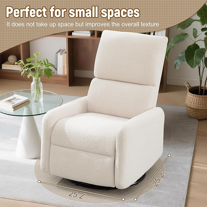 Korser 360° Rocking Chair, Nursery Rocker Chair