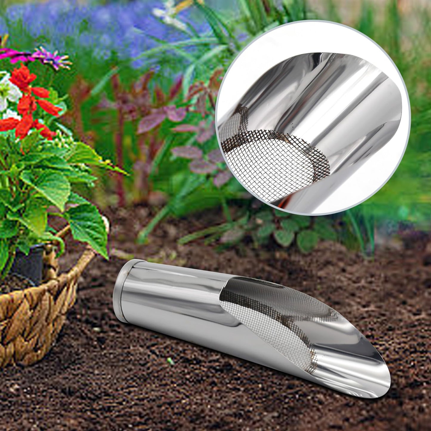 Saihisday 3Pcs Bonsai Soil Scoops Garden Bonsai Tool Bucket Shovel 3 Sizes Soil Scoops Soil Metal Spade Shovel Succulent Planting Potting Cup for Home Gardening Silver