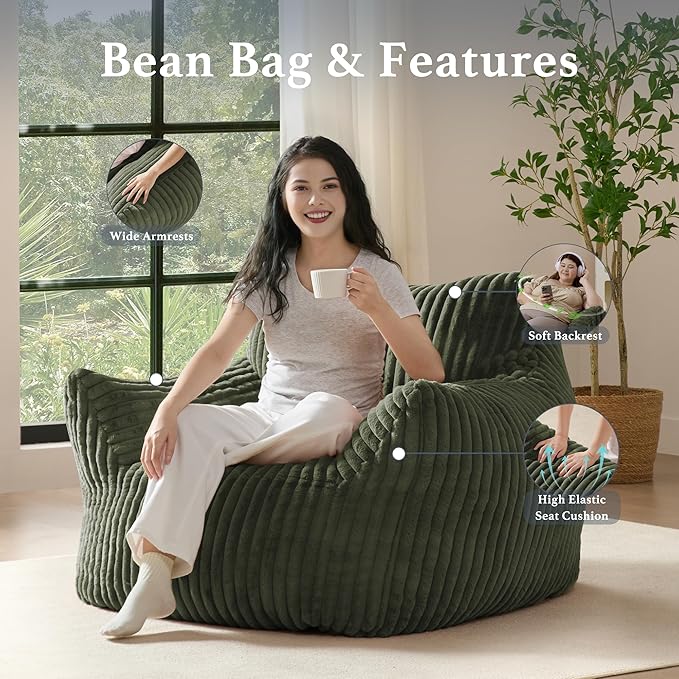 Gericco Giant Plush Bean Bag Chair