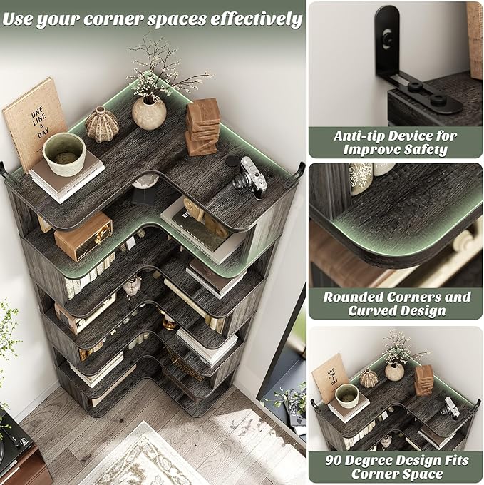 Armocity Corner Book Shelf
