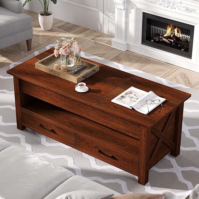 Seventable Coffee Table, 47.2" Lift Top Coffee Table