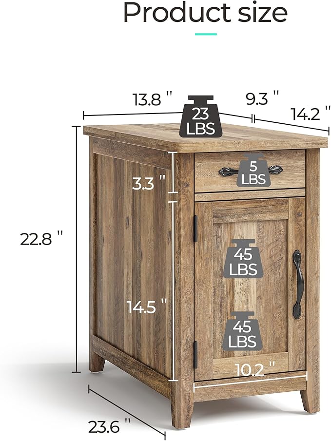 LINSY HOME End Table Set of 2