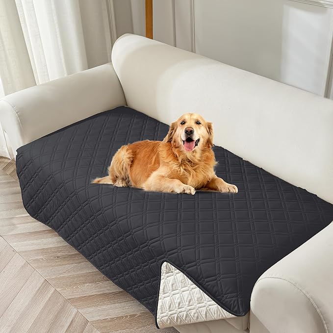 Genina Waterproof Couch Cover, Washable Anti-Slip 51 inch Loveseat Sofa Covers