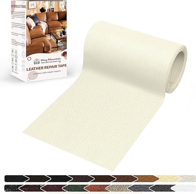 KING MOUNTAIN Leather Repair Patch, 4 x 63 Inches self Adhesive Leather Repair