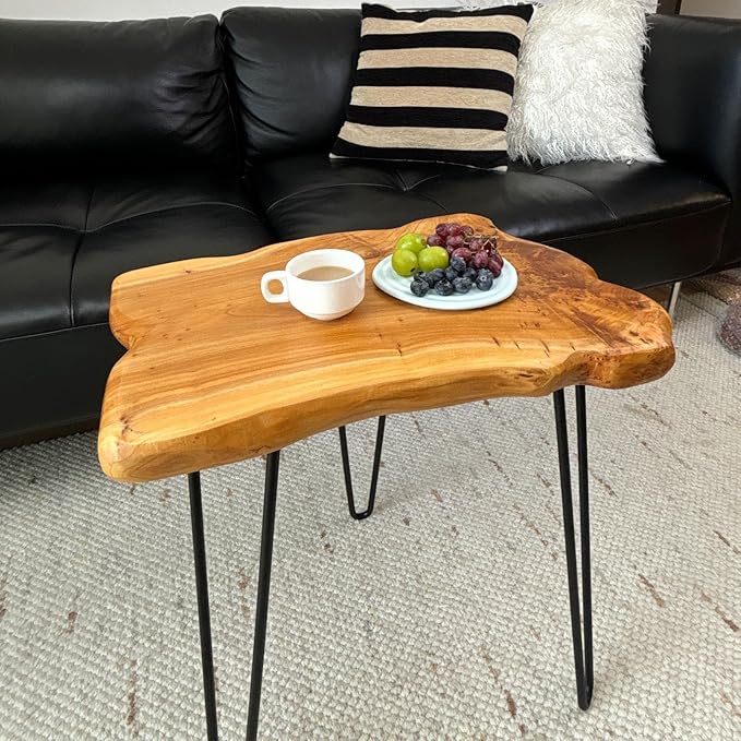 Natural Edge End Table, Live Edge Side Table