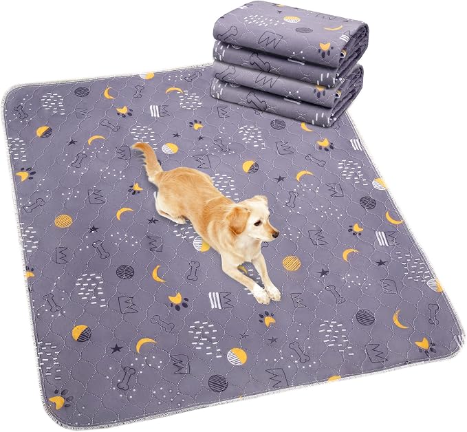 UPSKY Washable Pee Pads for Dogs 2 Pack 41”x 41” Reusable Puppy Pads Waterproof Pet Training Pads, Non-Slip Dog Mats Fast Absorbent Whelping Pads for Playpen, Potty, Crate, Bed