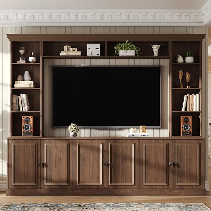 Merax 97.4" W Wall Unit Entertainment Center, TV Stand